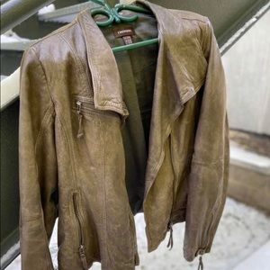 Danier Gray Leather Jacket